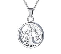 NZVCQVPU Urn Necklace for Ashes Animals,Tree of Life Cubic Zirconia Ash Necklace Stainless Steel Memorial Necklaces for Ashes