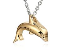 NZVCQVPU Urn Pendants for Ashes Steel, Urn Necklace Ashes Dolphin Cremation Jewelry Pendants for Ashes