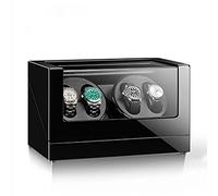 NZVCQVPU Winder Display Box Wooden Automatic Winder for 4 Watches Display Case with Quiet Japanese Motor Piano Paint Exterior 4 Rotation Mode Dual Power Supply Winder