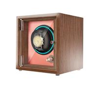 NZVCQVPU Winder Luxury Wooden Winder Case Fit Lady and Man Watches for 1 2 4 Watches Display Box with Quiet Motor Soft Flexible Pillows Rotator Box(Brown,4+0) Atmosphere Winder