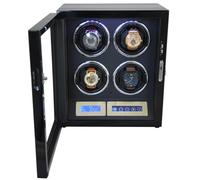 NZVCQVPU Winder Winder Box for Automatic Watches Self-Winding Mechanical Case Watches Storage Display Winding Case with LCD Touch Screen Silent Motor Carbon Fibre Leather Case (Color :