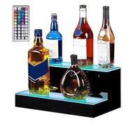 NZVZGKTNTW Estante De Exhibición Iluminado For Botellas De Licor, Botellero De 16 A 30 Pulgadas De Dos Niveles For Bar Doméstico O Comercial, Mesas De Exhibición De(15.7 * 8.3 * 6.7inch)