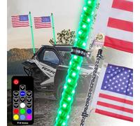 NZVZGKTNTW Luces LED Tipo Látigo En Espiral De 3/4/5 Pies Y 360°, Con Antena De Control Remoto Iluminada For UTV, ATV, Camión Y RZR, 5 Niveles De Brillo, 2 Unidades(3ft)