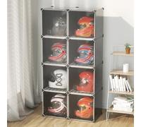 NZVZGKTNTW Soporte For Casco De Motocicleta, Vitrina For Sombrero, Caja Organizadora, Estante For Bolsa De Zapatos, Estantes For Ropa, Librería(Black,72x36.5x144cm)