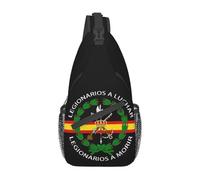NZXBGMU Casual Spanish Legion Crossbody Sling Backpack Men Spain Coat of Arms Shoulder Chest Bag for Hiking Outdoor sports gifts