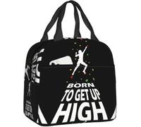 NZXBGMU personalizada Born to Get Up High Bouldering bolsa térmica para el almuerzo mujer escalada en roca portátil llevar comida la escuela deportes regalos al aire libre