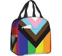 NZXBGMU personalizada con la bandera del orgullo gay y arcoíris LGBTQ lonchera térmica para el trabajo escuela LGBT lesbianas bisexuales regalos mujeres deportes actividades al aire libre