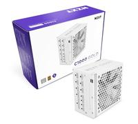NZXT C1000 Gold ATX 3.1 Fuente de alimentación Modular Completa para Juegos de PC, bajo Ruido, 1000 W, 80 Plus Gold, enchufes 12V-2x6, Modo de Ventilador Cero, condensadores 100%
