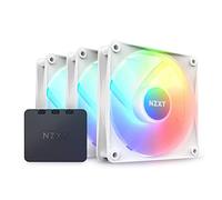 NZXT Core F120 RGB Pack triple - RF-C12TF-W1 - 3 ventiladores RGB de 120 mm montados en hub con controlador de RGB - 8 ledes controlables individualmente - Rodamiento dinámico fluido - Blanco