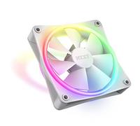 NZXT F120 RGB Duo - Ventilador RGB de doble cara de 120 mm - 20 LEDs direccionables individualmente - Flujo de aire equilibrado y presión estática - Rodamiento dinámico de fluidos - Blanco