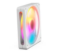 NZXT F120 RGB Ventilador- Ventilador PWM para caja de PC de 120 mm - Vibrante iluminación RGB con 8 LED - Rodamiento dinámico fluido - Compatible con NZXT CAM - Blanco