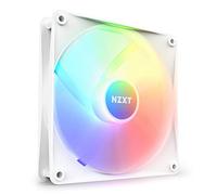 NZXT F140 RGB Core - RF-C14SF-W1 - Ventilador RGB de 140 mm montado en hub - 8 ledes controlables Individualmente - Presión estática Alta y Flujo de Aire - Funcionamiento silencioso - Blanco