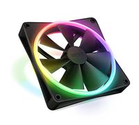 NZXT F140 RGB Duo - Ventilador RGB de doble cara de 140 mm - 20 LEDs direccionables individualmente - Flujo de aire equilibrado y presión estática - Rodamiento dinámico de fluidos - Negro