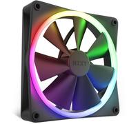 NZXT F140 RGB Fans - RF-R14SF-B1 - Personalización de iluminación avanzada - Único (se REQUIEREN ventilador y controlador, NO INCLUIDOS) - Ventilador de 140 mm - Negro