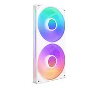 NZXT F280 RGB Core - Unidad de Ventilador monocasco de 280 mm con 2 Ventiladores RGB de 140 mm - Control de Velocidad e iluminación - Alta presión estática y Flujo de Aire - 8 LED aRGB - Blanco
