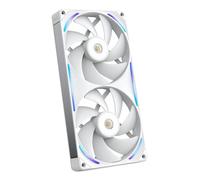 NZXT F280X Ventilador Rendimiento Marco Único - 2x 140mm PWM RGB PC - Flujo & presión máx - Bajo ruido - Marco & aspas LCP - Rodamiento magnético fluido - Grosor 30mm - Blanco