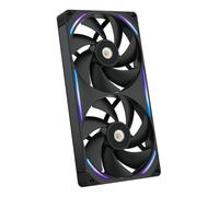 NZXT F280X Ventilador Rendimiento Marco Único - 2x 140mm PWM RGB PC - Flujo & presión máx - Bajo ruido - Marco & aspas LCP - Rodamiento magnético fluido - Grosor 30mm - Negro