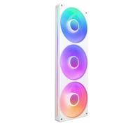 NZXT F360 RGB Core - Unidad de Ventilador monocasco de 360 mm con 3 Ventiladores RGB de 120 mm - Control de Velocidad e iluminación - Alta presión estática y Flujo de Aire - 8 LED aRGB - Blanco