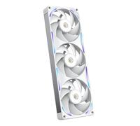 NZXT F360X Ventilador Rendimiento Marco Único - 3x 120mm PWM RGB PC - Flujo & presión máx - Bajo ruido - Marco & aspas LCP - Rodamiento magnético fluido - Grosor 30mm - Blanco