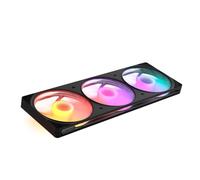 NZXT F420 RGB - Ventilador RGB PWM Marco Único 420mm - Negro | Unidad de marco único de 420mm con tres ventiladores RGB PWM de 140mm. RGB vibrante y rodamiento dinámico fluido, silenciosa.