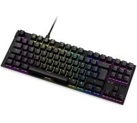 NZXT Function TKL 2022 - Teclado mecánico para Juegos PC - Iluminado - Interruptor RGB Lineal - Interruptores compatibles MX - Hot Swap - Cubierta de Aluminio - Negro DE (QWERTZ)