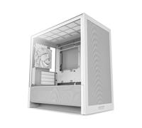 NZXT Caja PC H3 Flow Micro-ATX — Flujo de aire, 1x120mm trasero, 280mm frontal/240mm sup. — Blanco