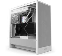 NZXT H5 Flow - Caja compacta ATX Mid-Tower para PC Gaming - Alto Flujo de Aire - 2 Ventiladores de 120 mm incluidos - Soporte de radiador Frontal de 360 mm y Superior de 240 mm - Blanco