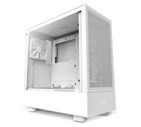 NZXT H5 Flow Caja Compacta ATX Mid-Tower para PC Gaming | Panel Perforado | Panel de Cristal Templado | Preparado para refrigeración por Agua | Color Blanco | CC-H51FW-01
