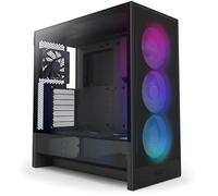 NZXT H5 Flow RGB - Caja compacta ATX Mid-Tower para PC Gaming - Alto Flujo de Aire - Ventilador F360 RGB Core (CV) Incluido - Soporte de radiador Frontal de 360mm y Superior de 240mm - Negro