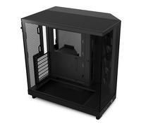 NZXT H6 Flow - Caja PC ATX Compacta Doble Cámara - Negro | Caja ATX de doble cámara con vidrio panorámico y 3 ventiladores de 120mm. Optimizada para montajes limpios y frescos.