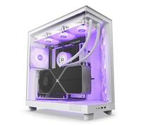 NZXT H6 Flow RGB Mid Tower Cristal Templado USB-C Blanca