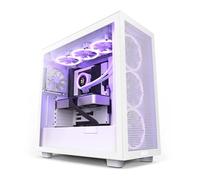 NZXT H7 Flow, 2022 Caja PC Gaming Mid-Tower ATX, Panel Frontal E/S Puerto USB de Tipo C, Montaje Vertical de la GPU, Color Blanco, CM-H71FW-01