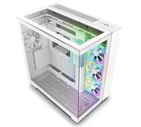 NZXT H9 Elite Caja PC Gaming ATX Mid-Tower de Doble Cámara | Incluye 3 Ventiladores F120 de 120 mm RGB Duo | Paneles Frontales, Superiores y Laterales de Cristal| Color Blanco | CM-H91EW-01