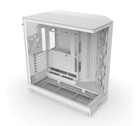 NZXT H9 Flow (2025) - Caja de PC ATX de Torre Media de Gran Flujo de Aire de Doble Cámara - Incluye 3 Ventiladores de 140 mm y 1 de 120 mm - Soporte para radiador de 420 mm - Vidrio Templado - Blanco