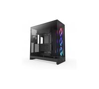 NZXT H9 Flow RGB (2025) - Caja de PC ATX de Torre Media de Gran Flujo de Aire de Doble Cámara - Incluye 1 x Unidad de Ventilador RGB de 420mm y 1 x Ventilador de 120mm - Negro