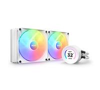 NZXT Kraken 280 - AIO Refrigeracion liquida PC para procesador de 280 mm Disipador de calor CPU caja PC - Pantalla LCD 2,36” Personalizable - 2 Ventiladores Core F140 RGB - Color Blanco - RL-KR28E-W1