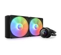NZXT Kraken 280 - AIO Refrigeracion liquida PC para procesador de 280 mm Disipador de calor CPU caja PC - Pantalla LCD Cuadrada de 1,54” - 2 Ventiladores Core F140 RGB - Color Blanco - RL-KR280-W1