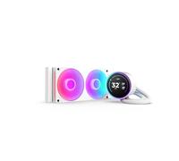 NZXT Kraken Elite 240 RGB - Refrigerador Líquido AIO 240mm, LCD - Blanco | AIO RGB de 240mm con LCD de 2.36 in y ventilador F240 RGB Core. Pantalla personalizable, RGB sincronizado, control total CAM.
