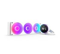 NZXT Kraken Elite 360 RGB - AIO CPU Liquid Cooler - 360mm Radiator - F360 RGB Core Fan - Customizable 2.72 IPS LCD - Intel LGA 1700, 1200/115X, 1851 - AMD AM5, AM4 - Blanco