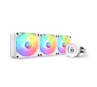 NZXT Kraken Elite 360 RGB - AIO Refrigeracion liquida PC para procesador de 360 mm Disipador de calor CPU caja PC - Pantalla LCD 2,36” Personalizable - 3 Ventiladores RGB - Color Blanco - RL-KR36E-W1