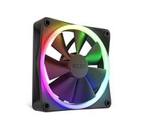NZXT Ventiladores RGB F120 - RF-R12TF-B1 - Personalización avanzada de iluminación RGB - Refrigeración silenciosa - Triple (ventilador RGB y controlador incluidos) - Ventilador de 120 mm - Negro