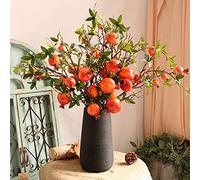 NZXVSE Rama de granada artificial, 95 cm, simulación de granada, ramo de flores, tallos de flores falsos para vacaciones en casa, oficina, fiesta