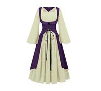 NZYIHAO Disfraz medieval renacentista, vestido para mujer, ropa gótica, steampunk, vestido vintage, carnaval, disfraz de pirata, cosplay, con cordones para carnaval Halloween