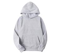 NZYIHAO Hoodie Damen Elegant Hooded Sweatshirt Einfarbig Kapuzenpullover Basic Tops Elegantes Sweatshirts mit Kapuze Fashion Frauen Winter Bekleidung Einfarbige Slim Fit Sport Baumwolle Oberteil, gris