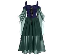 NZYIHAO Ofertas del día de hoy, vestido medieval para mujer, disfraz renacentista, vestido de manga trompeta, gótico, retro, Halloween, carnaval, disfraz, vintage, vestido medieval