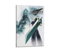 nzzmy Póster de Final Fantasy Vii de arte vintage para decoración de habitación, decoración estética de dormitorio, póster de lienzo para dormitorio, 30 x 45 cm, estilo marco