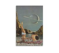 nzzmy Póster de Serenata a Saturno vintage, decoración de habitación, decoración estética de dormitorio, póster de lienzo para dormitorio, 50 x 75 cm, estilo sin marco