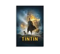 nzzmy Póster de The Adventures Of Tintin vintage para decoración de habitación, decoración estética de dormitorio, póster de lienzo para dormitorio, 50 x 75 cm, estilo sin marco