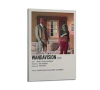 nzzmy Wandavision - Póster de arte vintage para decoración de habitación, decoración estética de dormitorio, póster de lienzo para dormitorio, 20 x 30 cm, estilo marco