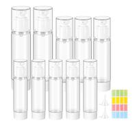 NZZVNZ 10 Piezas Botellas de Loción al Vacío, 2 * 100ml+3 * 50ml+5 * 30ml, Bote Airless Dispensador de Bomba, Dispensador de Crema, Dispensador de Bomba con Embudo, Pegatinas, para Suero Base Loción